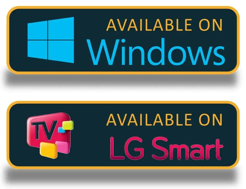 Anubis IPTV app interface on LG smart TV and windows